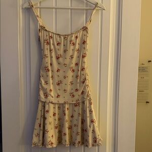 Floral Print Cream Dress